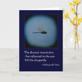 Draairy with Haiku blank or greeting card Kaart (Gele Bloem)