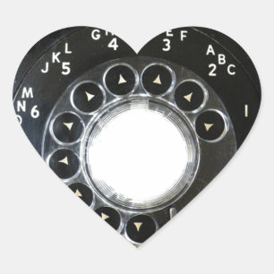 Draaischijftelefoon Hart Sticker