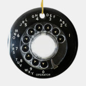 Draaischijftelefoon Keramisch Ornament (Achterkant)