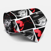 draaischijven, hoofdtelefoons, stropdas (Opgerold)