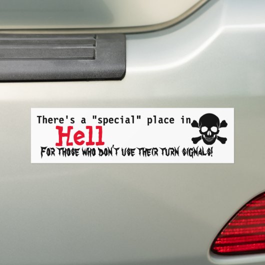 Draaisignalen gebruiken bumpersticker (Op auto)