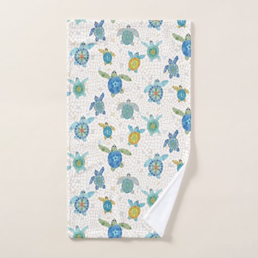 Draaistoestel met draaimozaïek bad handdoek (Handdoek)