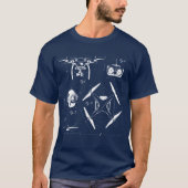 Draaistoiletstijl grafische T - shirts met blauwdr (Voorkant)