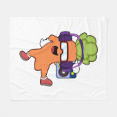 Draait bij Muziek met hoofdtelefoon Fleece Deken (Voorkant (Horizontaal))