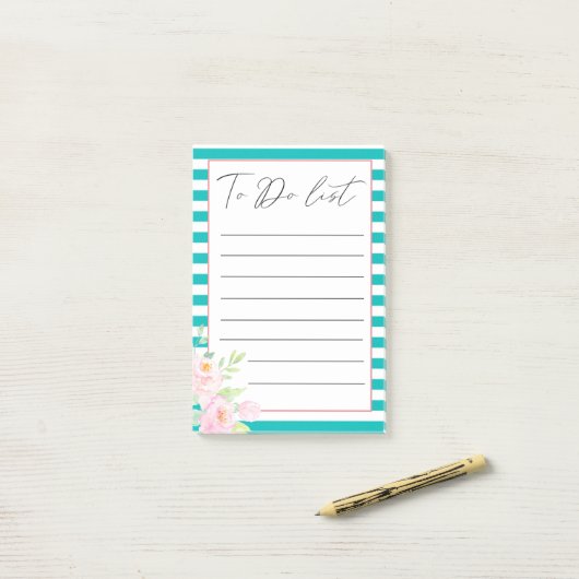 Draait blush pony's om Post-it notities te maken Post-it® Notes (Op bureau)