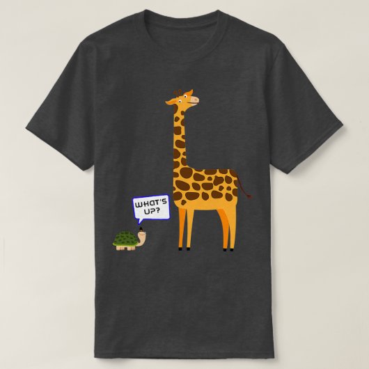 Draait de Funny Turtle Giraffe op T-shirt (Design voorkant)