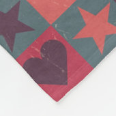 Draait en sterren roze fleece deken (Hoek)