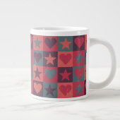 Draait en sterren roze grote koffiekop (Rechts)