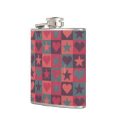 Draait en sterren roze heupfles (Links)