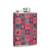 Draait en sterren roze heupfles (Rechts)