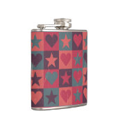 Draait en sterren roze heupfles (Rechts)