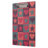 Draait en sterren roze klembord (Links)