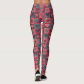Draait en sterren roze leggings (Achterkant)