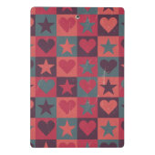 Draait en sterren roze mini klembord (Achterkant)