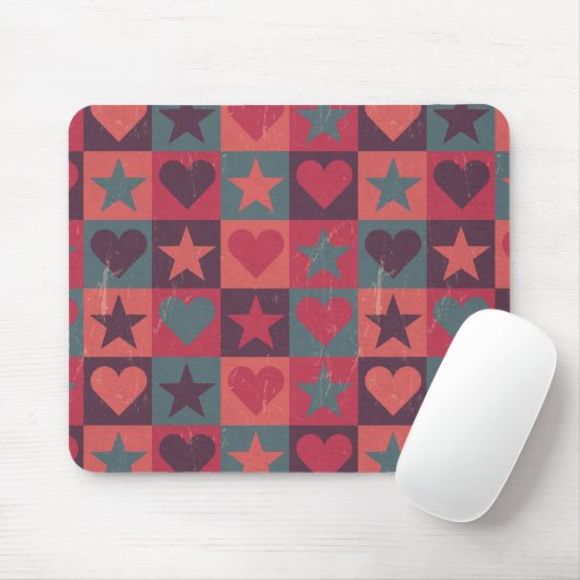 Draait en sterren roze muismat (Met muis)