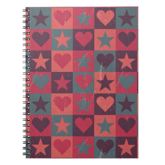 Draait en sterren roze notitieboek (Voorkant)