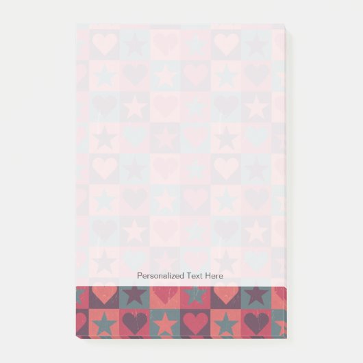 Draait en sterren roze post-it® notes (Voorkant)