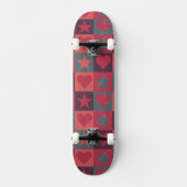 Draait en sterren roze skateboard (Voorkant)