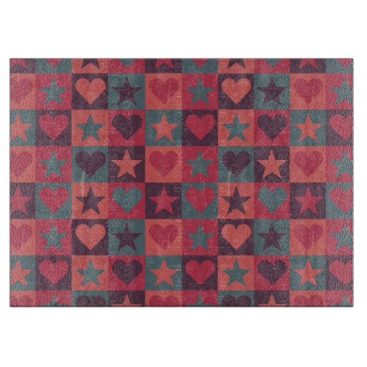 Draait en sterren roze snijplank (Voorkant)