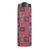 Draait en sterren roze thermosbeker (Voorkant)