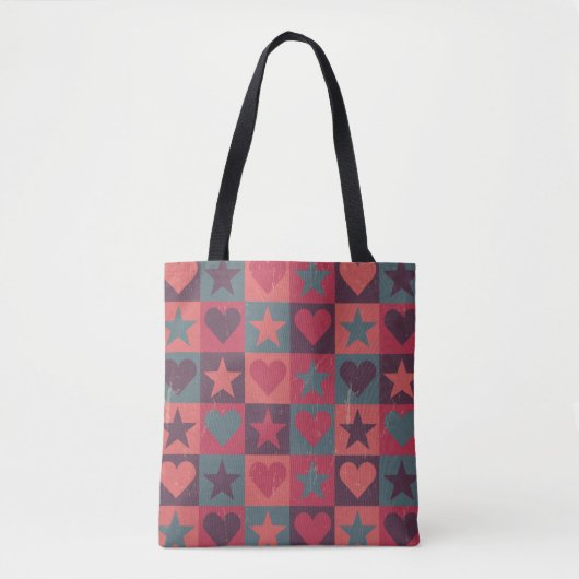 Draait en sterren roze tote bag (Voorkant)