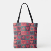 Draait en sterren roze tote bag (Achterkant)