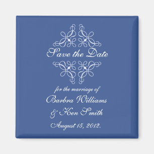 Draait in Blauw sparen de Datum Magnet