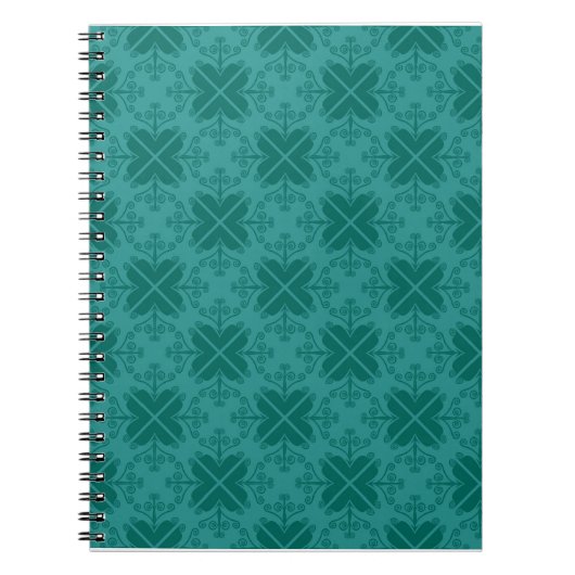 Draait patroonspiral notebook omdraaien:groen notitieboek (Voorkant)