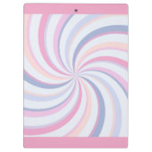 Draait Roze Blauw Perzik Klembord (Achterkant)