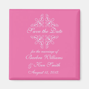 Draait sparen de Datum Magnet in Snoep roze