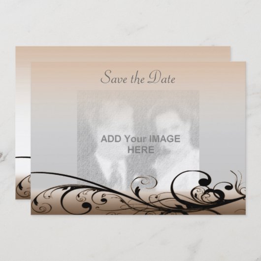 Draait sparen de Uitnodiging van de Datum (Voorkant / Achterkant)