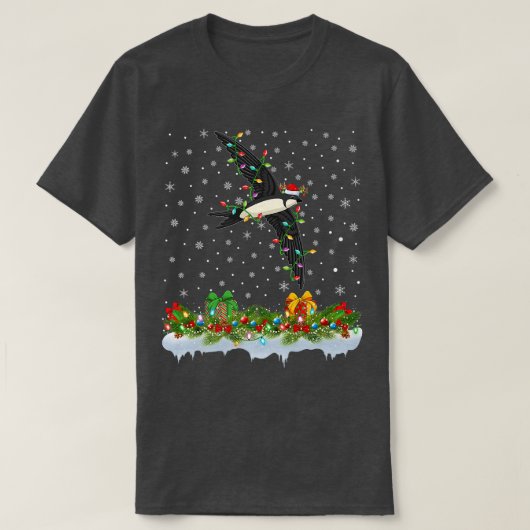 Draait vogel Lover die overeenkomt met de kerstver T-shirt (Design voorkant)