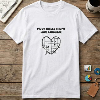 Draaitabellen Mijn Liefdestaal Data Passie Ontwerp T-shirt
