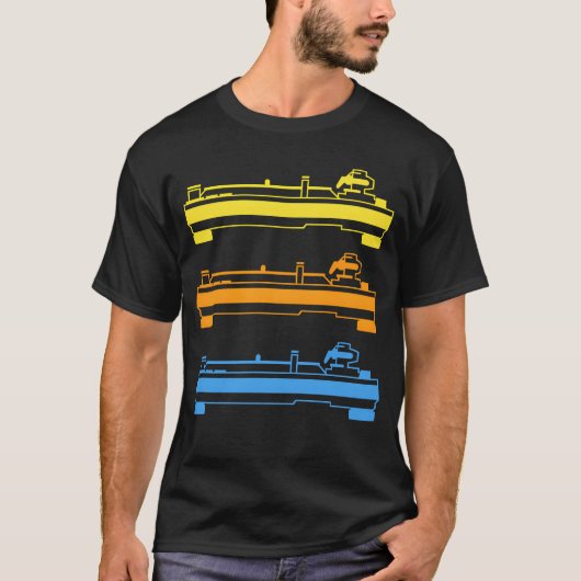 Draaitafel Print vriend T-shirt (Voorkant)