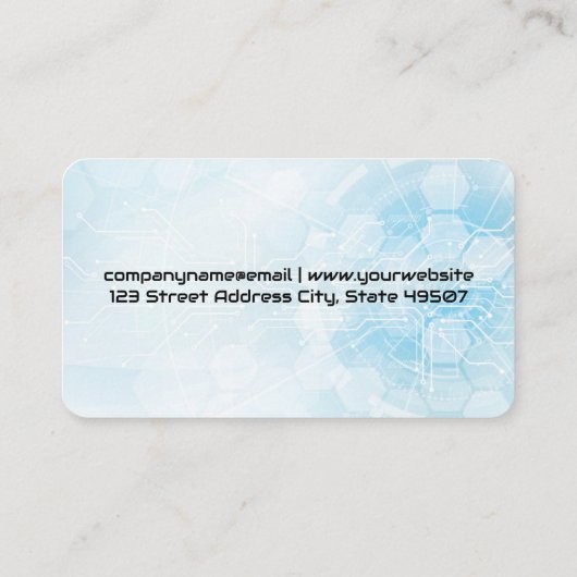 Draaitafels | Tech Achtergrond Visitekaartje (Achterkant)