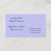 Draaiweerstand rond draaivleugelvliegtuig visitekaartje (Achterkant)