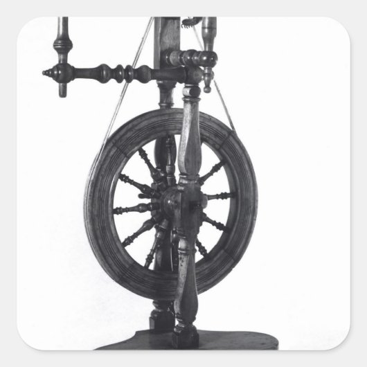 draaiwiel vierkante sticker (Voorkant)