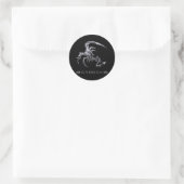 DRAAK6 RONDE STICKER (Tas)