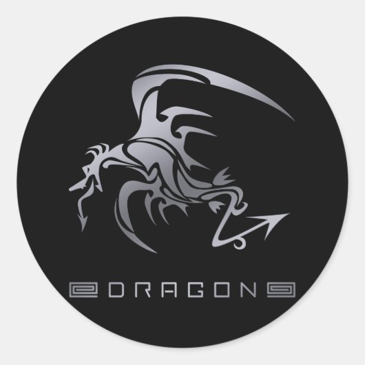 DRAAK6 RONDE STICKER (Voorkant)