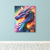 Draak 40,6 cm x 50,8 cm canvas afdruk (Insitu (Houten vloer))