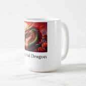 Draak aangepaste tekst koffiemok (Voorkant rechts)