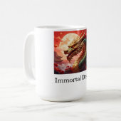 Draak aangepaste tekst koffiemok (Voorkant links)