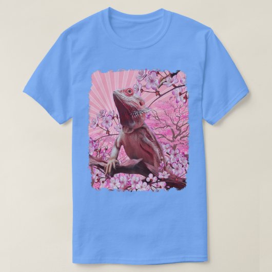 Draak Aesthetisch Roze Sakura Cherry Blosso T-shirt (Design voorkant)