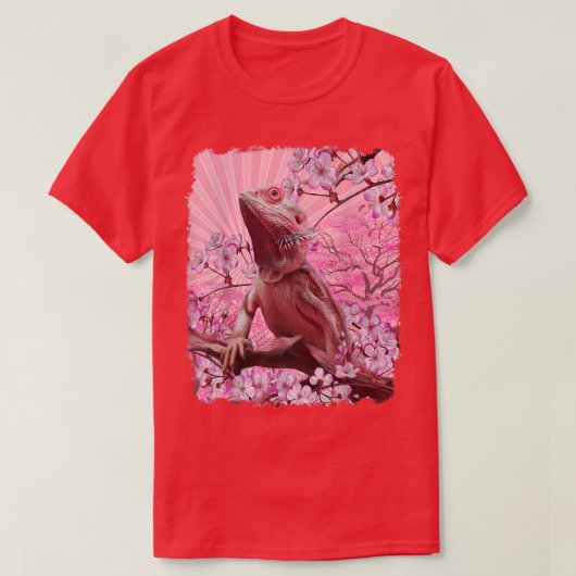 Draak Aesthetisch Roze Sakura Cherry Blosso T-shirt (Design voorkant)