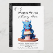 *~* Draak. AP88 Baby Cake Foto Verjaardagsfeest Kaart (Voorkant / Achterkant)