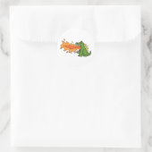 Draak Art 33 Ronde Sticker (Tas)