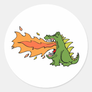 Draak Art 33 Ronde Sticker
