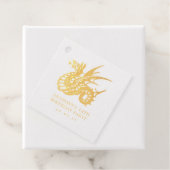  draak bedankjes labels (Met doos)