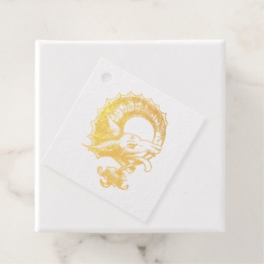 draak bedankjes labels (Met doos)