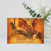 Draak bedankkaart (Staand voorkant)